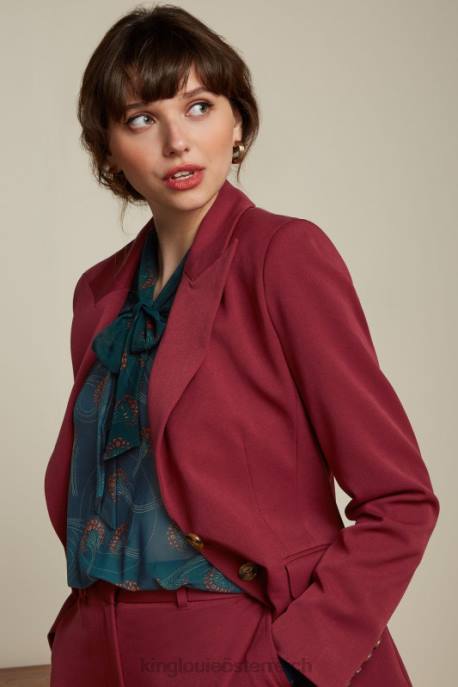Bekleidung bei King Louie Frauen Bianca Blazer Broadway Cabernet-Rot 8LT0182