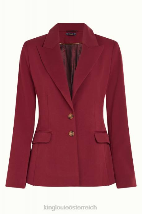 Bekleidung bei King Louie Frauen Bianca Blazer Broadway Cabernet-Rot 8LT0182