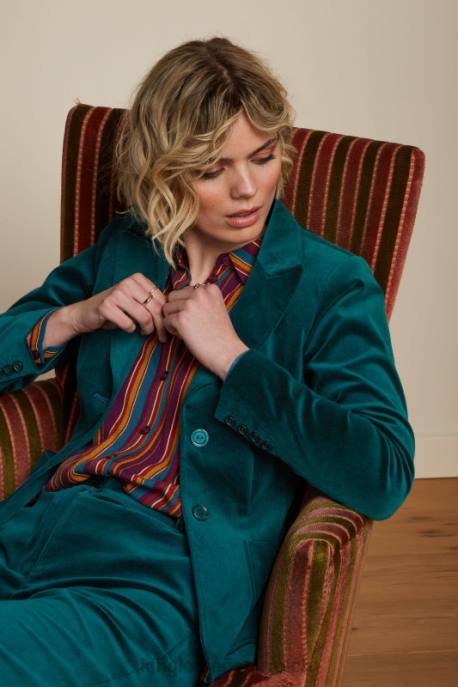 Bekleidung bei King Louie Frauen Bibi-Blazer Uni Fargo Libellengrün 8LT0175