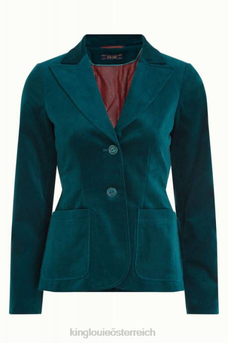 Bekleidung bei King Louie Frauen Bibi-Blazer Uni Fargo Libellengrün 8LT0175