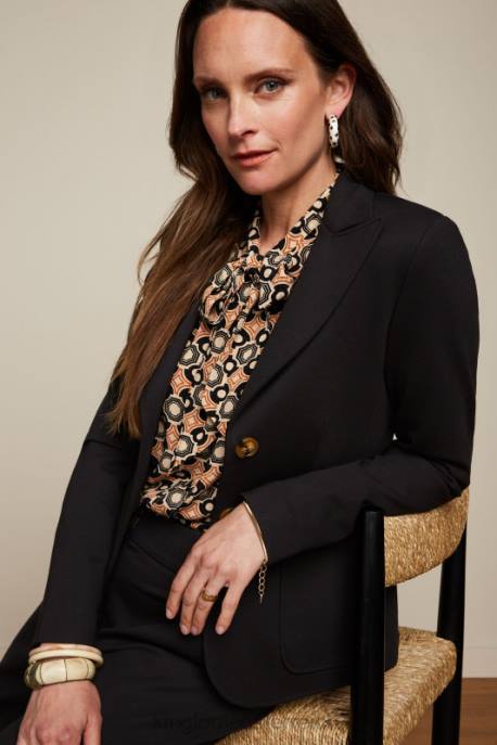 Bekleidung bei King Louie Frauen Bibi Blazer Uni Rodeo Schwarz 8LT0181