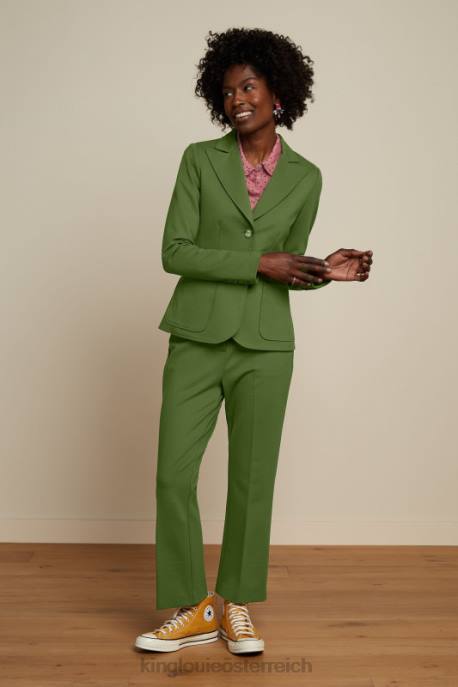 Bekleidung bei King Louie Frauen Bibi Blazer Uni Rodeo olivgrün 8LT0180