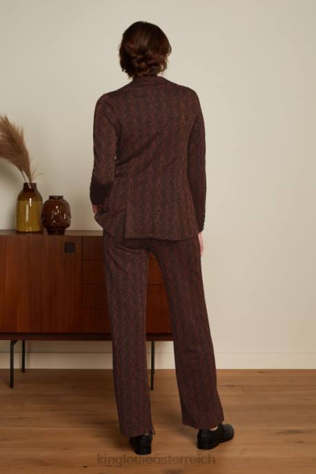 Bekleidung bei King Louie Frauen Daisy Blazer Long Tempest Cognac-Orange 8LT0186