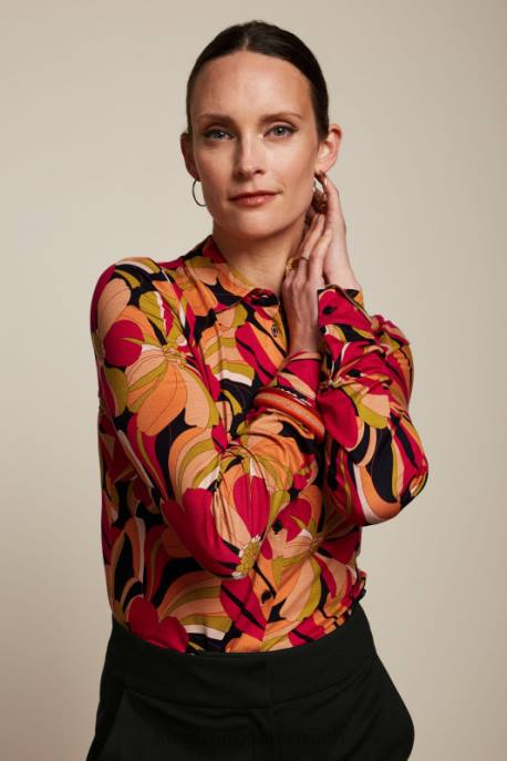 Bekleidung bei King Louie Frauen Bluse liebe Schwarz 8LT0115