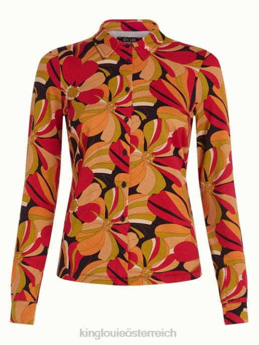 Bekleidung bei King Louie Frauen Bluse liebe Schwarz 8LT0115