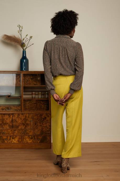 Bekleidung bei King Louie Frauen Carina Bluse Karussell Lurex Gold 8LT0110