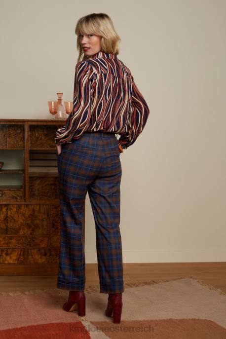 Bekleidung bei King Louie Frauen Carina Bluse Merrill Blau 8LT0118