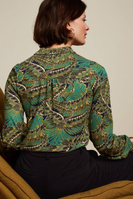 Bekleidung bei King Louie Frauen Maisie-Bluse Venus Blau 8LT0112