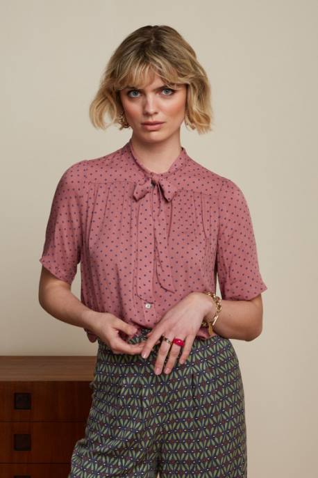 Bekleidung bei King Louie Frauen Orlane-Bluse la belle Mesa-Rosa 8LT0121