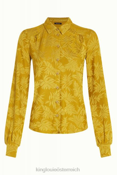 Bekleidung bei King Louie Frauen Pop-up-Bluse von Carina Currygelb 8LT0125