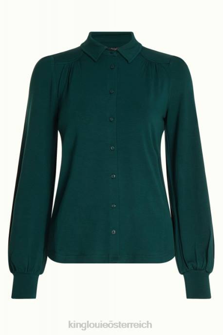 Bekleidung bei King Louie Frauen carina bluse ecovero licht Kieferngrün 8LT0133