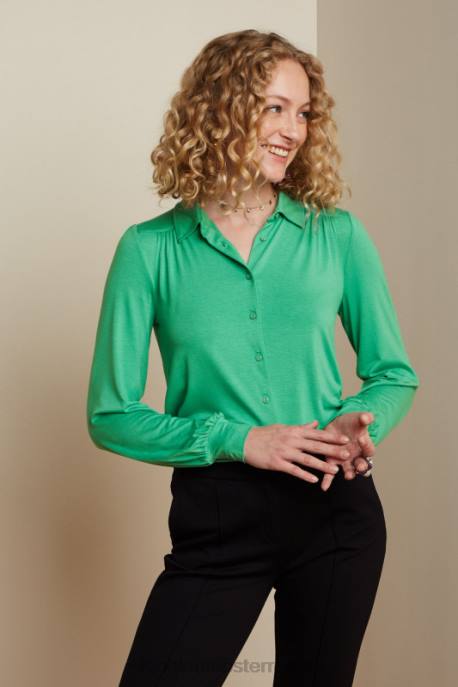 Bekleidung bei King Louie Frauen carina bluse ecovero licht Opalgrün 8LT0132