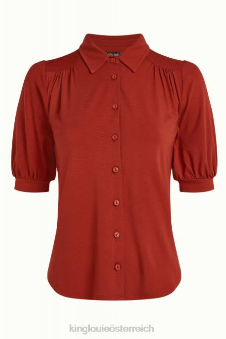 Bekleidung bei King Louie Frauen carina bluse ecovero licht Sienarot 8LT0140