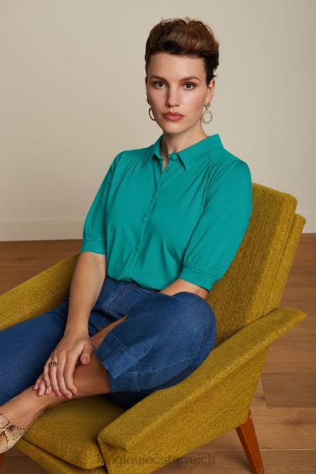 Bekleidung bei King Louie Frauen carina bluse ecovero licht wassergrün 8LT0138