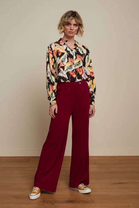 Bekleidung bei King Louie Frauen marisa bluse marmora Schwarz 8LT0129