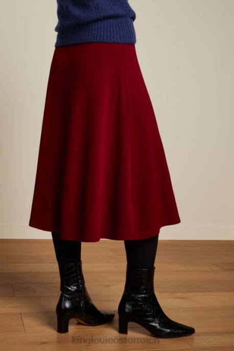 Bekleidung bei King Louie Frauen Juno-Rock aus Milano-Krepp Cabernet-Rot 8LT0159