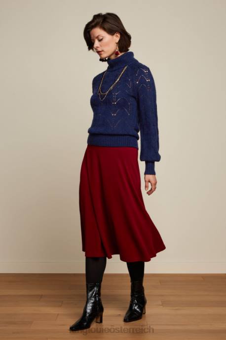 Bekleidung bei King Louie Frauen Juno-Rock aus Milano-Krepp Cabernet-Rot 8LT0159