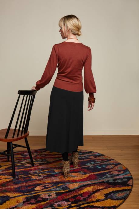 Bekleidung bei King Louie Frauen Juno-Rock aus Milano-Krepp Schwarz 8LT0160