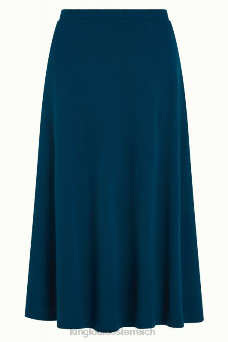 Bekleidung bei King Louie Frauen Juno-Rock aus Milano-Krepp Teichblau 8LT0164