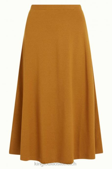 Bekleidung bei King Louie Frauen Juno-Rock aus Milano-Krepp goldbraun 8LT0163