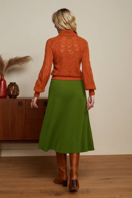 Bekleidung bei King Louie Frauen Juno-Rock aus Milano-Krepp olivgrün 8LT0165