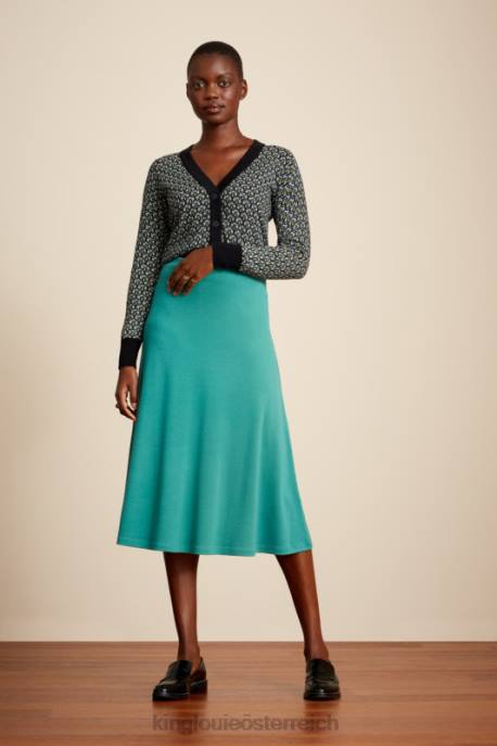 Bekleidung bei King Louie Frauen Juno-Rock aus Milano-Krepp rauchgrün 8LT0161