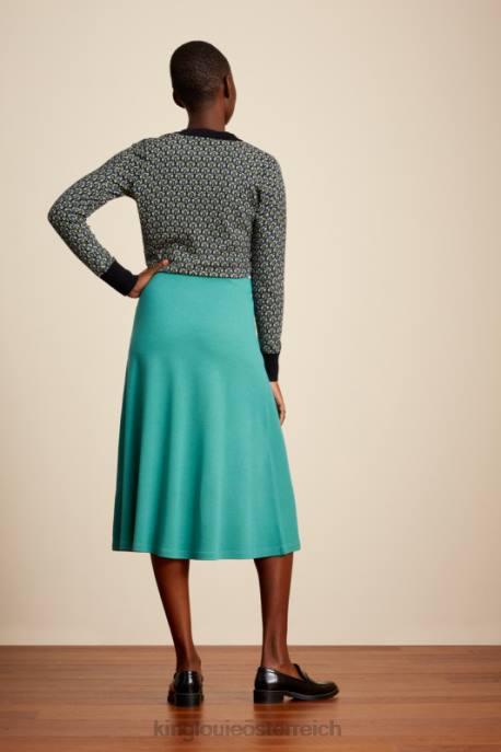 Bekleidung bei King Louie Frauen Juno-Rock aus Milano-Krepp rauchgrün 8LT0161