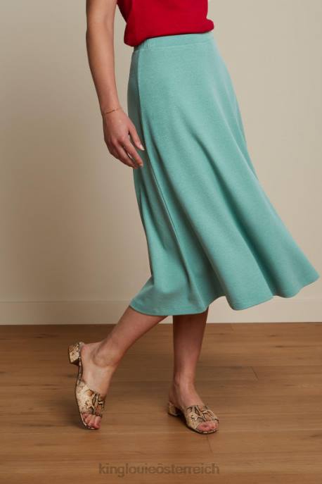 Bekleidung bei King Louie Frauen Juno-Rock aus Milano-Krepp staubiges Türkis 8LT0162