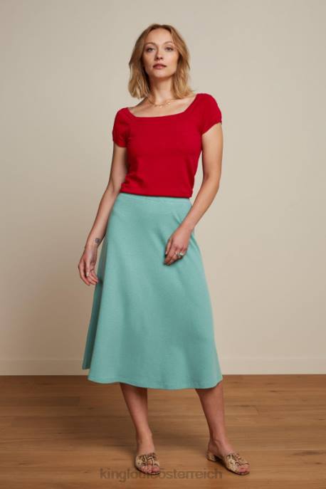 Bekleidung bei King Louie Frauen Juno-Rock aus Milano-Krepp staubiges Türkis 8LT0162