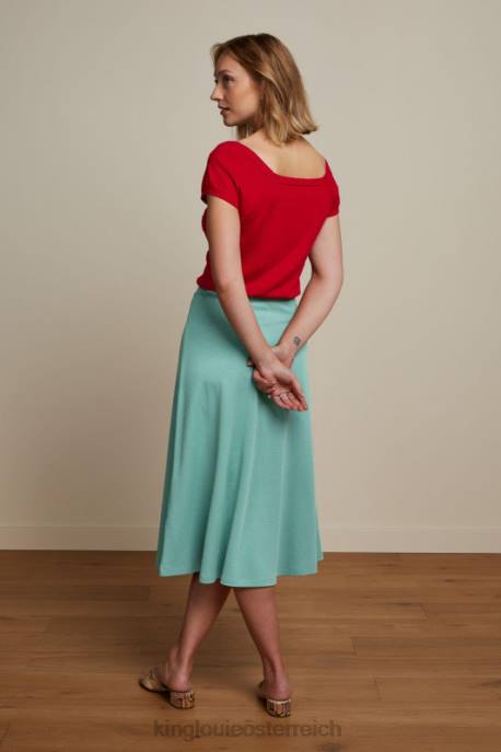 Bekleidung bei King Louie Frauen Juno-Rock aus Milano-Krepp staubiges Türkis 8LT0162