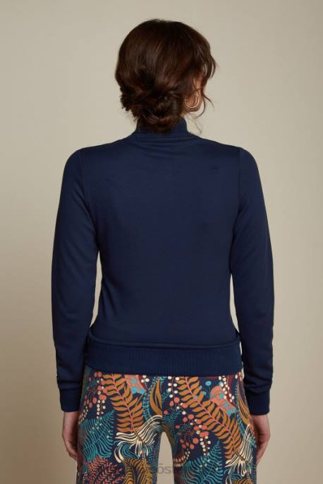 Bekleidung bei King Louie Frauen Cleo Jacke Milano Uni Abendblau 8LT0176