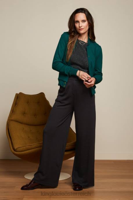 Bekleidung bei King Louie Frauen Cleo Jacke Milano Uni Kieferngrün 8LT0178