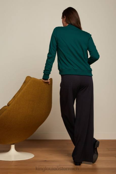 Bekleidung bei King Louie Frauen Cleo Jacke Milano Uni Kieferngrün 8LT0178