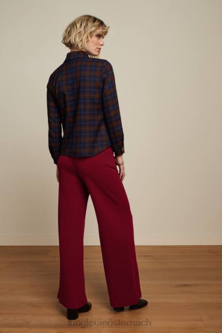 Bekleidung bei King Louie Frauen Janice Jacke Pandora Check Blau 8LT0179