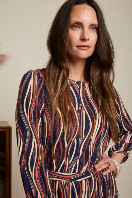 Bekleidung bei King Louie Frauen Betty Kleid Merrill Blau 8LT016