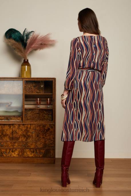 Bekleidung bei King Louie Frauen Betty Kleid Merrill Blau 8LT016