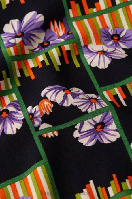 Bekleidung bei King Louie Frauen Carina Kleid Rebelle Schwarz 8LT020