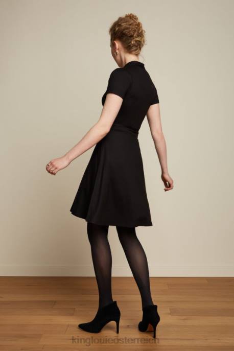 Bekleidung bei King Louie Frauen Emmy Kleid Ecovero Classic Schwarz 8LT031