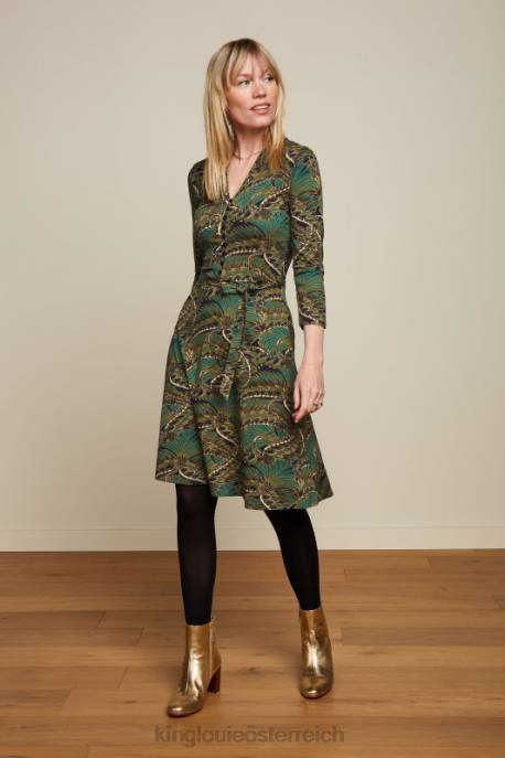 Bekleidung bei King Louie Frauen Emmy-Kleid Venus Blau 8LT06