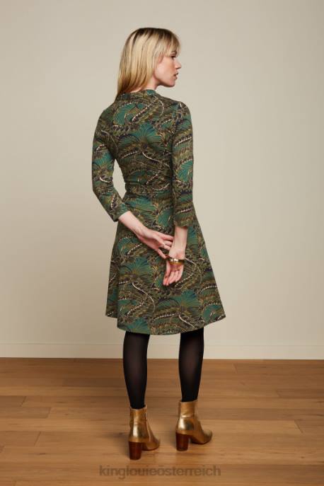 Bekleidung bei King Louie Frauen Emmy-Kleid Venus Blau 8LT06