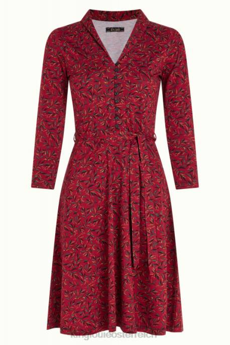 Bekleidung bei King Louie Frauen Emmy Kleid Vinti Kirschrot 8LT05