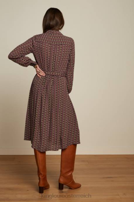 Bekleidung bei King Louie Frauen Jeanne-Kleid Hoopah Mesa-Rosa 8LT018