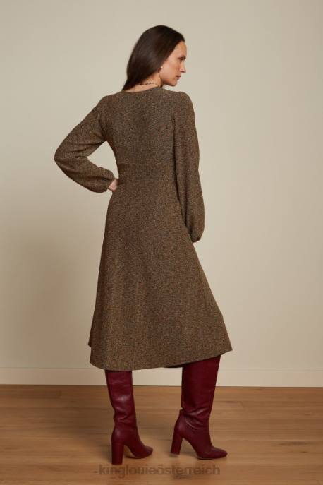 Bekleidung bei King Louie Frauen Lelia Kleid Karussell Lurex Gold 8LT01