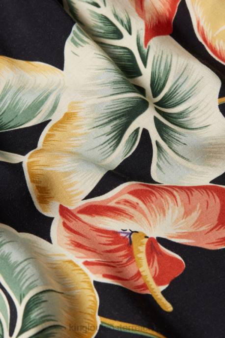 Bekleidung bei King Louie Frauen Lelia Kleid Marmora Schwarz 8LT030