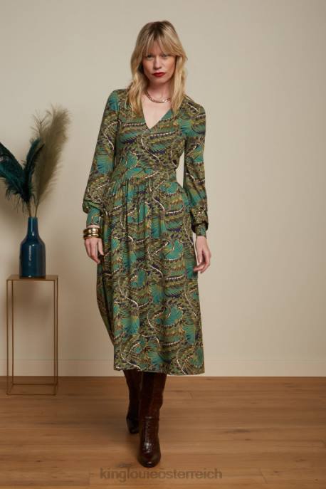 Bekleidung bei King Louie Frauen Loretta-Kleid Venus Blau 8LT07