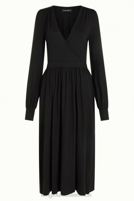 Bekleidung bei King Louie Frauen Loretta-Kleid ecovero klassisch Schwarz 8LT02