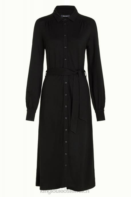 Bekleidung bei King Louie Frauen Maisie Kleid Ecovero Classic Schwarz 8LT03
