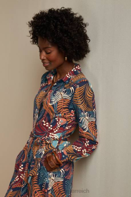 Bekleidung bei King Louie Frauen Maisie-Kleid Nachtigall Blau 8LT011