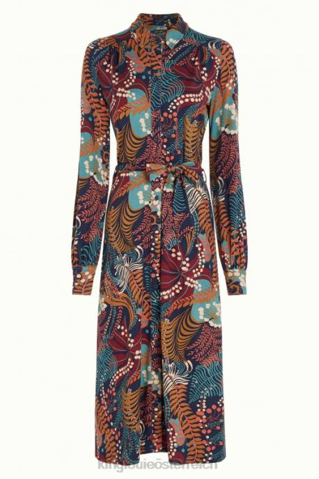 Bekleidung bei King Louie Frauen Maisie-Kleid Nachtigall Blau 8LT011