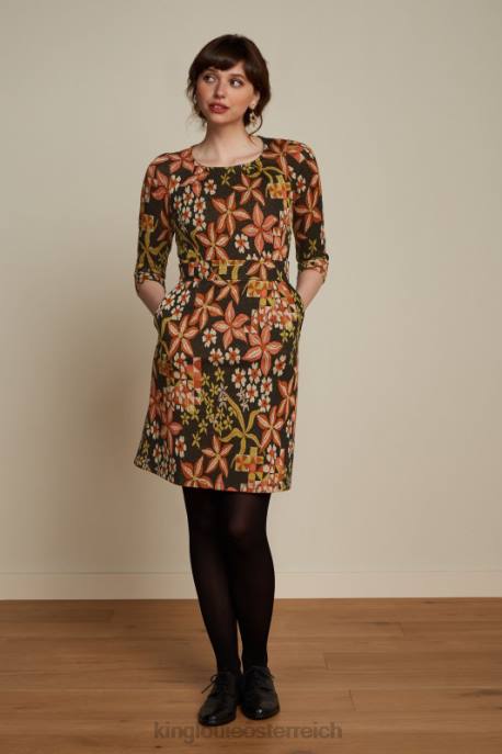 Bekleidung bei King Louie Frauen Mona Kleid Morgane Schwarz 8LT026